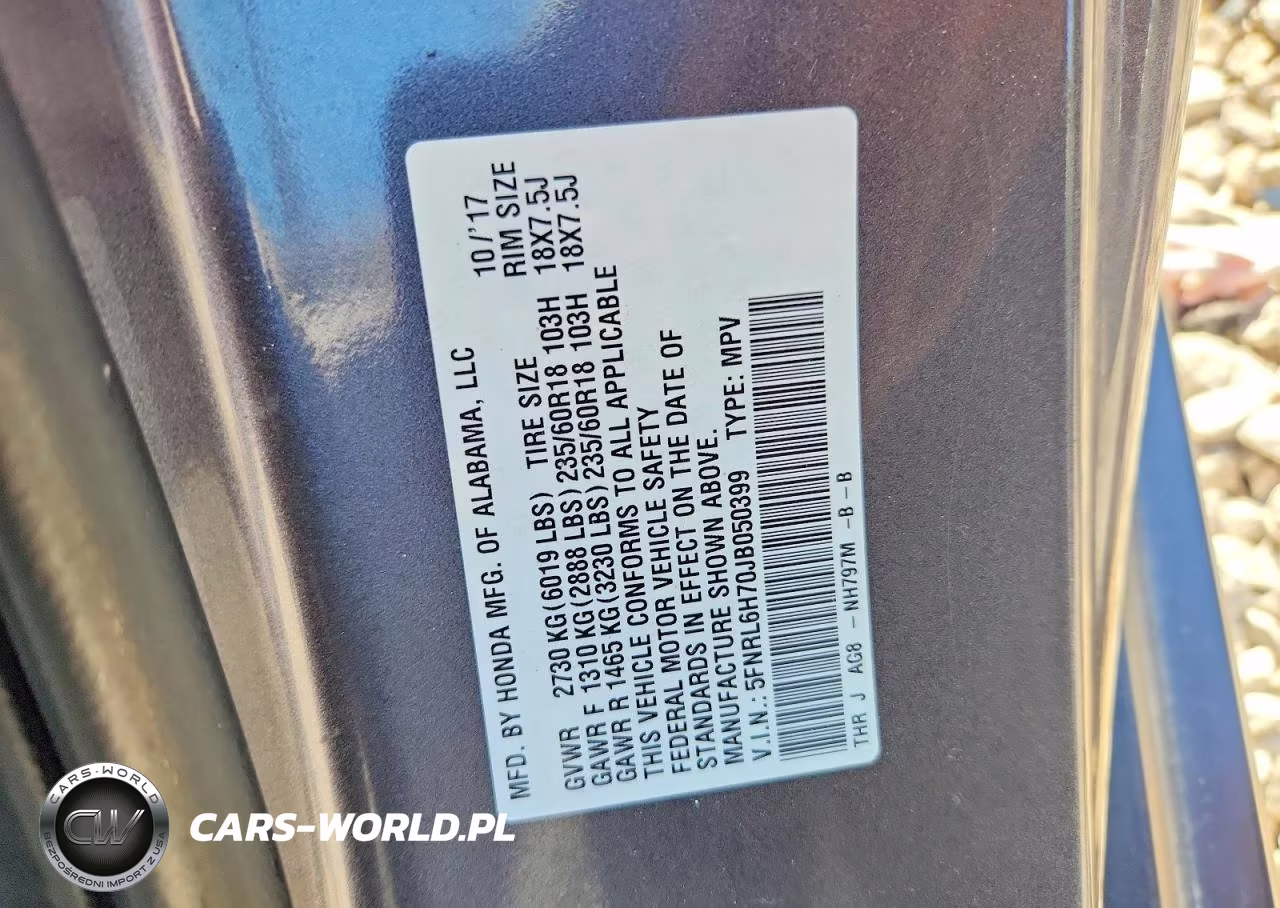 2018 Honda Odyssey Exl VIN:5FNRL6H70JB050399 - 13