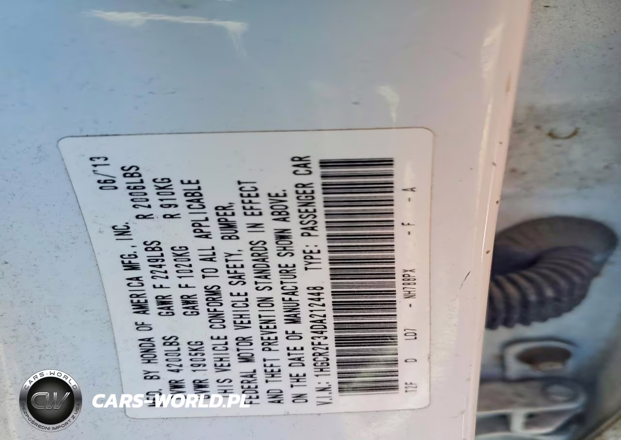 2013 Honda Accord Lx VIN:1HGCR2F34DA212448 - 12