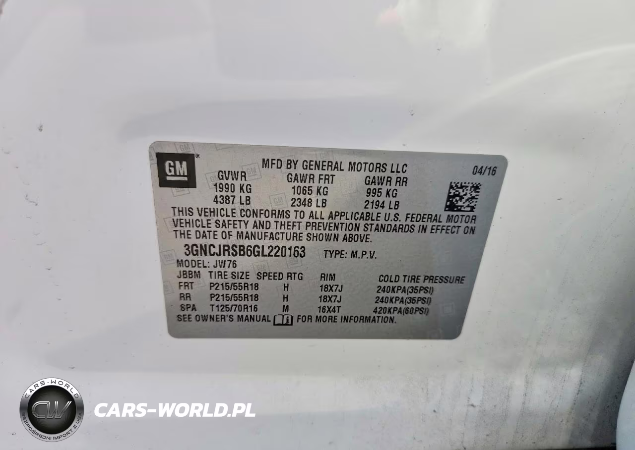 2016 Chevrolet Trax Ltz VIN:3GNCJRSB6GL220163 - 12