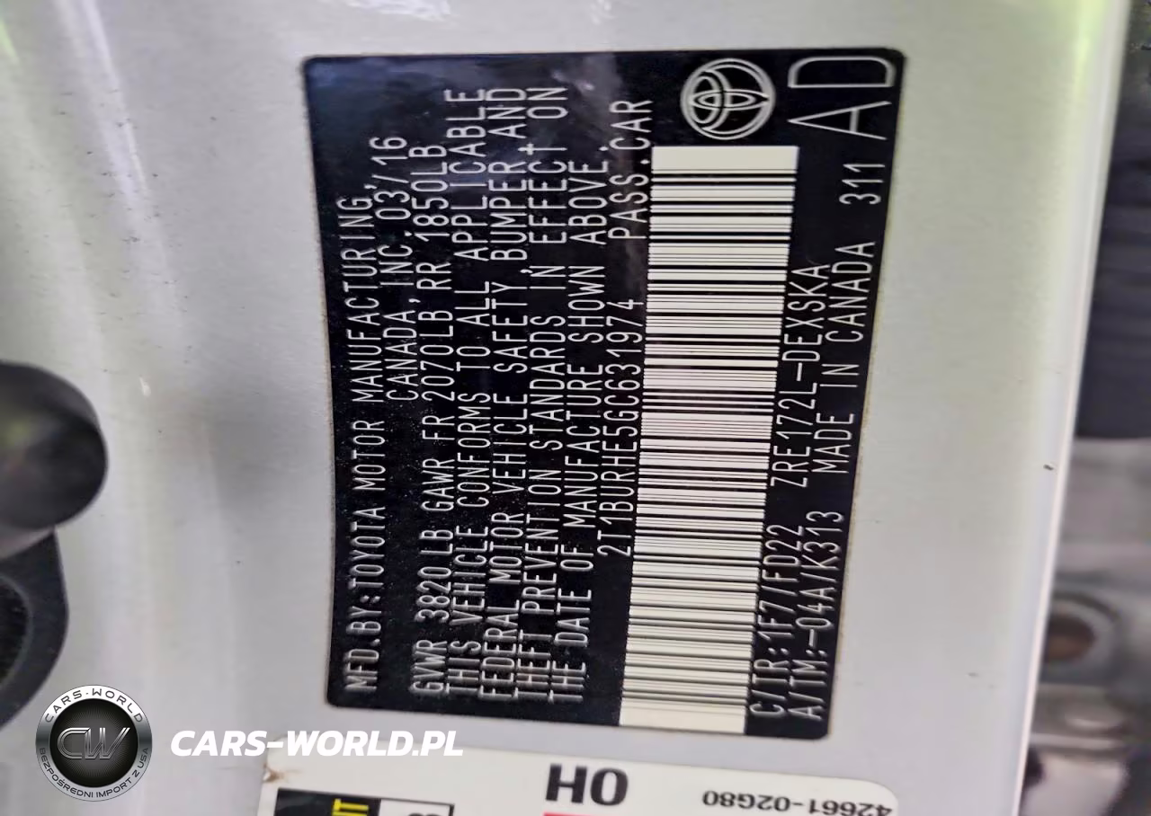 2016 Toyota Corolla S Plus VIN:2T1BURHE5GC631974 - 12