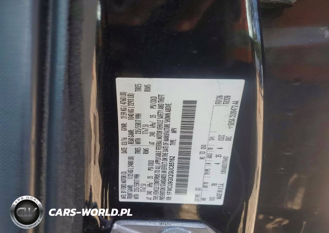 2016 Ford Escape Se VIN:1FMCU9GX2GUC85162 - 12