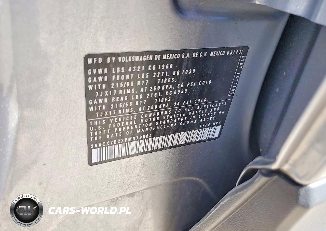 2023 Volkswagen Taos S VIN:3VVCX7B2XPM379064 - 13