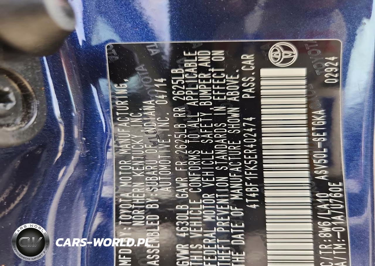 2014 Toyota Camry Xle VIN:4T4BF1FK5ER402474 - 13