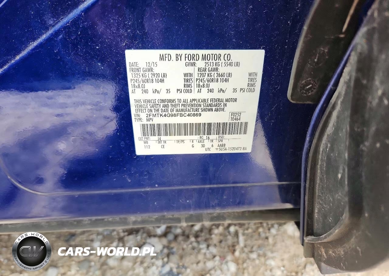 2015 Ford Edge Se VIN:2FMTK4G98FBC40869 - 13