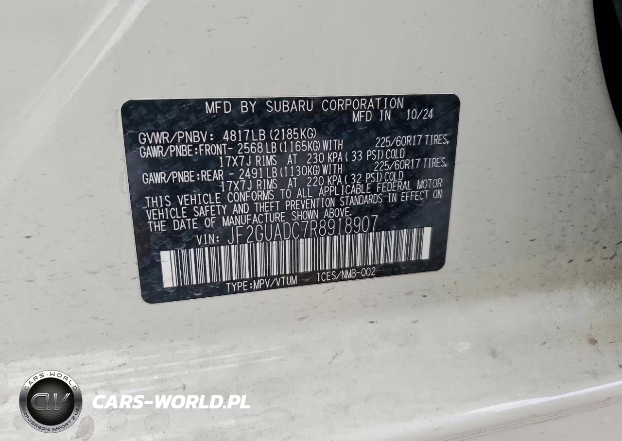 2024 Subaru Crosstrek Premium VIN:JF2GUADC7R8918907 - 13