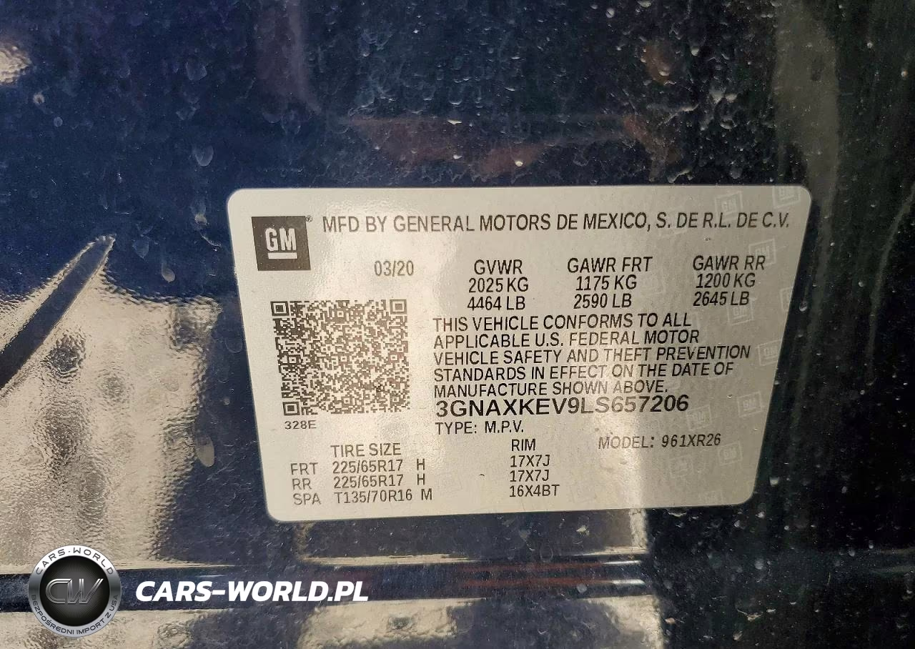 2020 Chevrolet Equinox Lt VIN:3GNAXKEV9LS657206 - 14