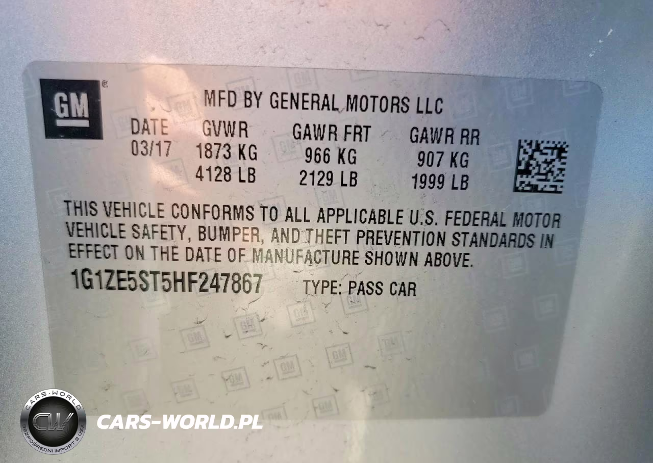 2017 Chevrolet Malibu Lt VIN:1G1ZE5ST5HF247867 - 12