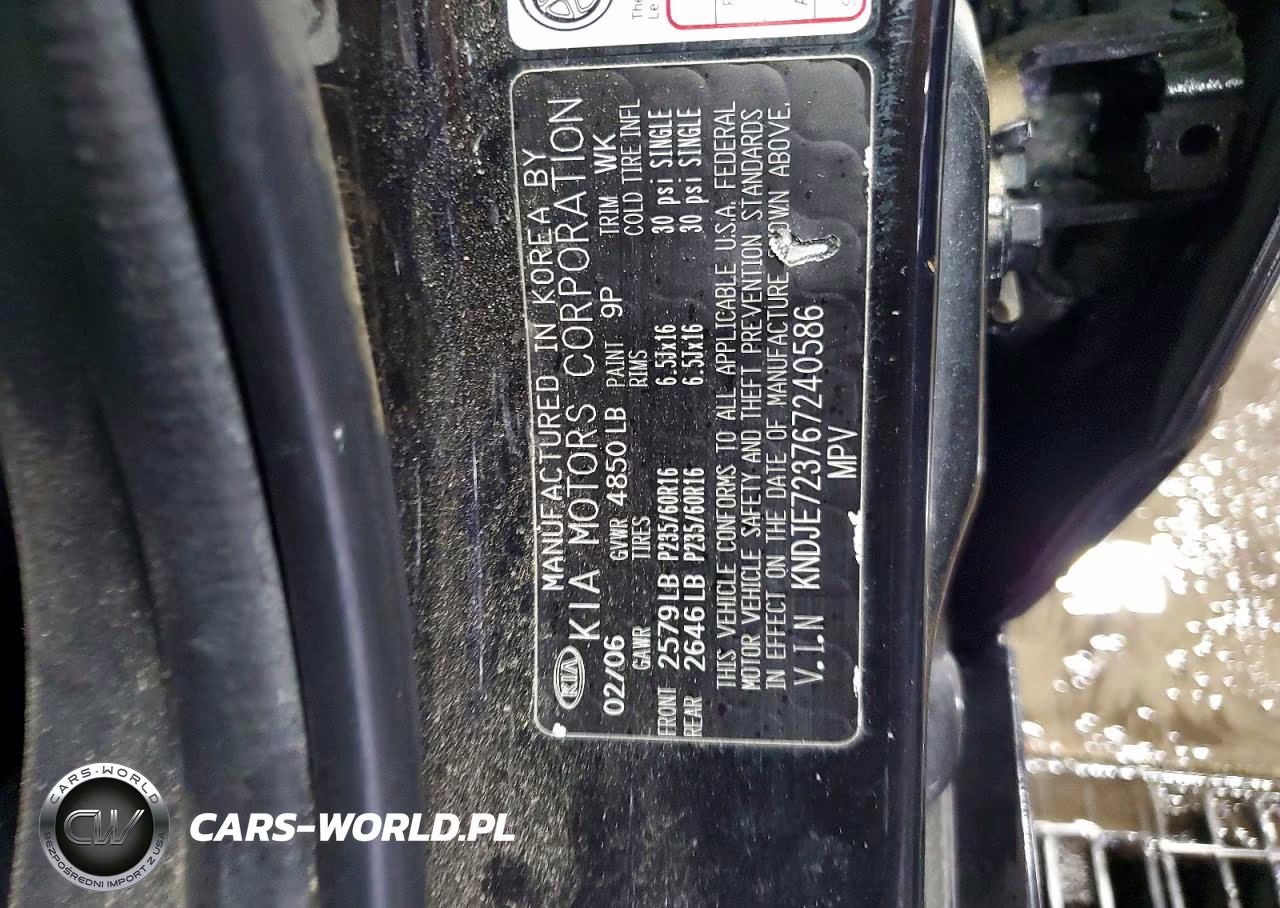 2006 Kia Sportage Lx VIN:KNDJE723767240586 - 13