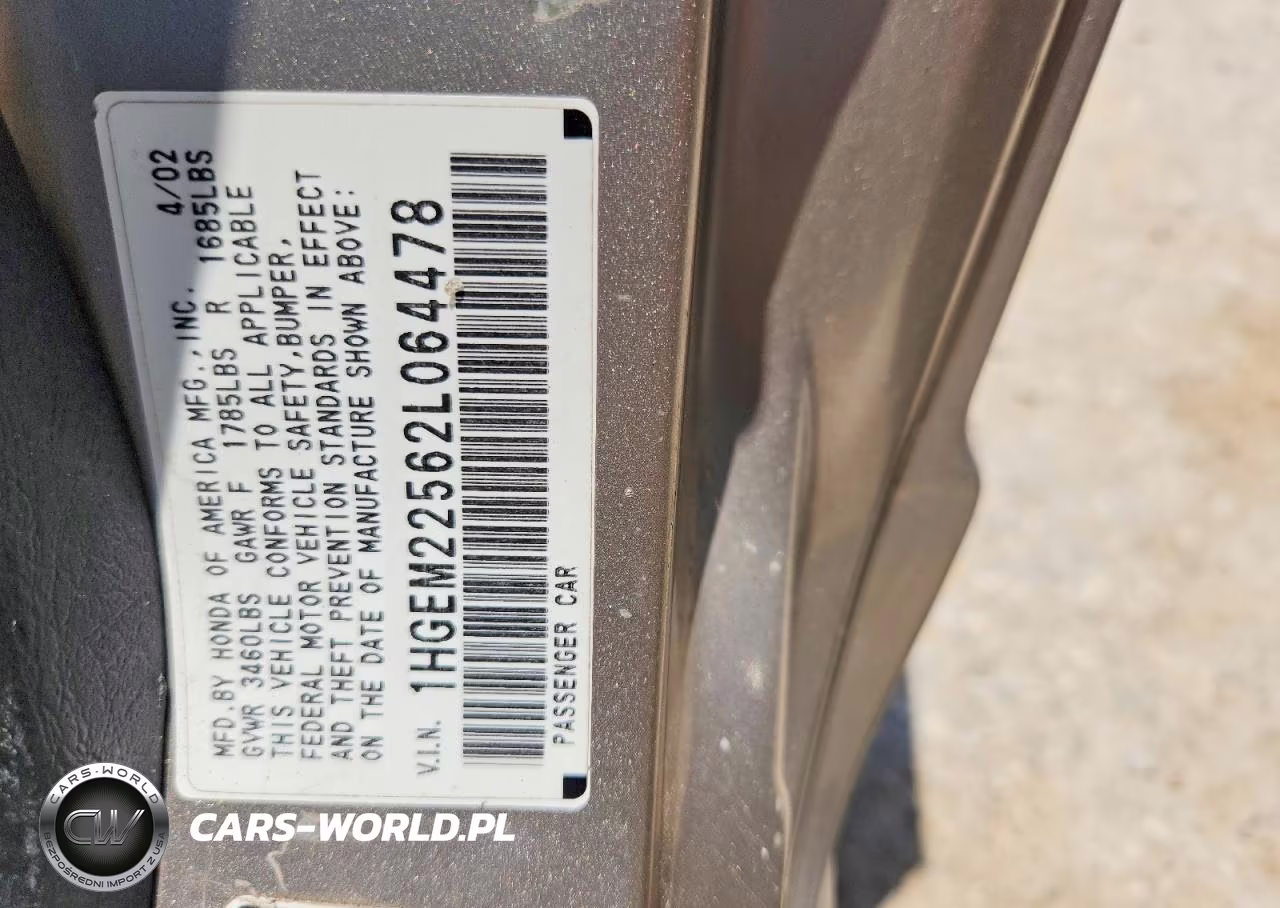 2002 Honda Civic Lx VIN:1HGEM22562L064478 - 12