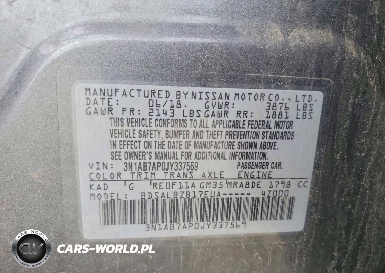2018 Nissan Sentra S VIN:3N1AB7AP0JY337569 - 12