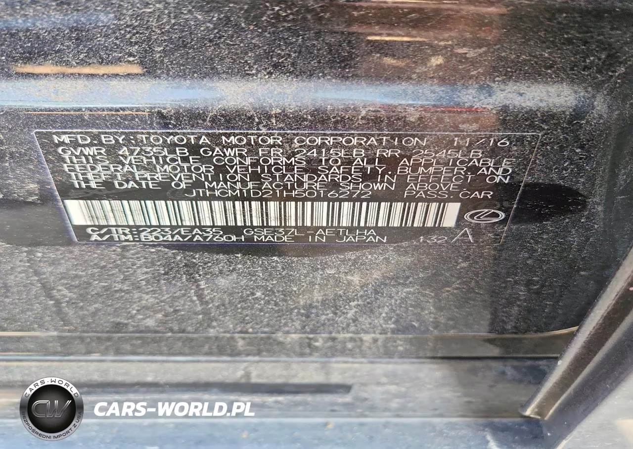 2017 Lexus Is 300 VIN:JTHCM1D21H5016272 - 12