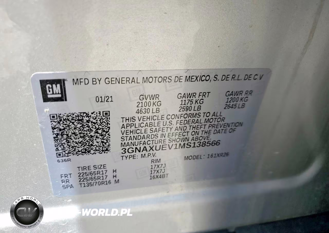 2021 Chevrolet Equinox Lt VIN:3GNAXUEV1MS138566 - 13