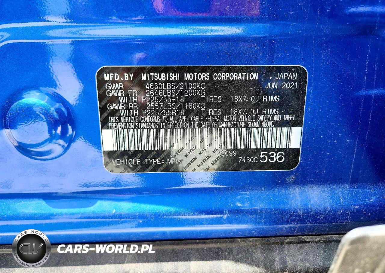 2022 Mitsubishi Eclipse Cross Se VIN:JA4ATWAA0NZ023099 - 13