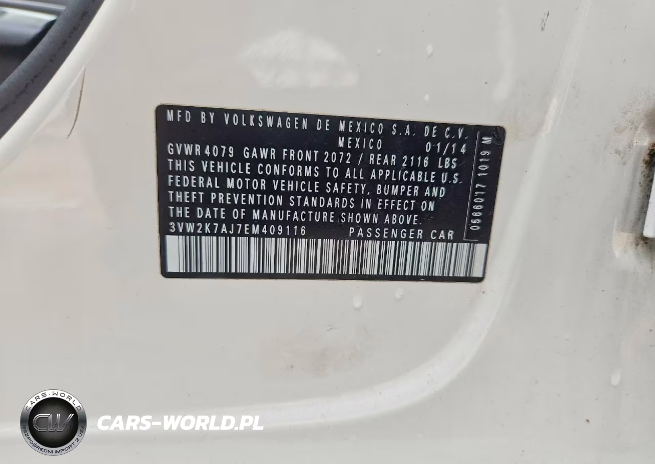 2014 Volkswagen Jetta Base VIN:3VW2K7AJ7EM409116 - 13