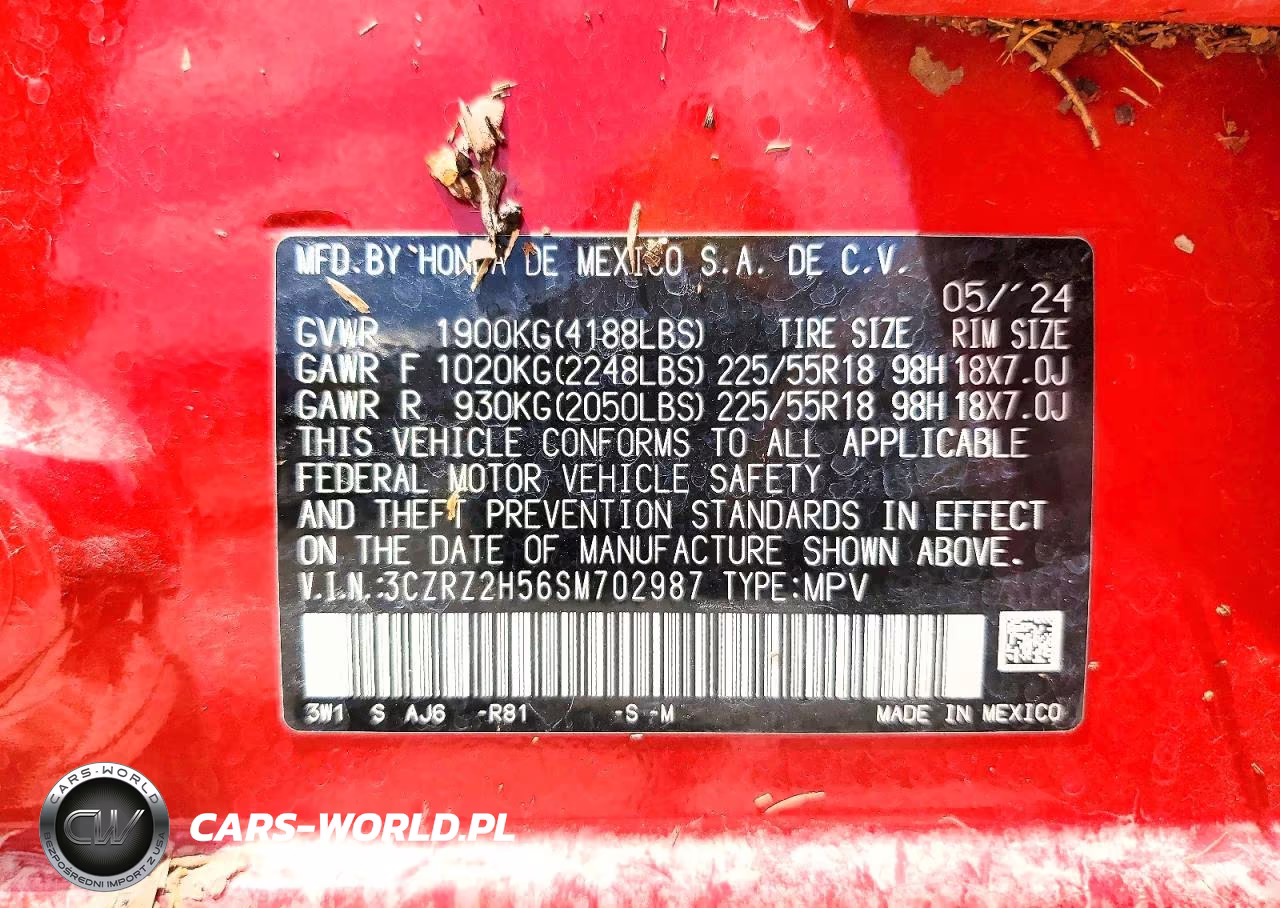 2025 Honda Hr-V Sport VIN:3CZRZ2H56SM702987 - 13