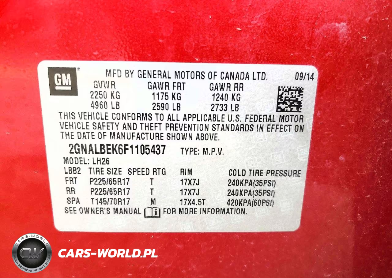 2015 Chevrolet Equinox Lt VIN:2GNALBEK6F1105437 - 13