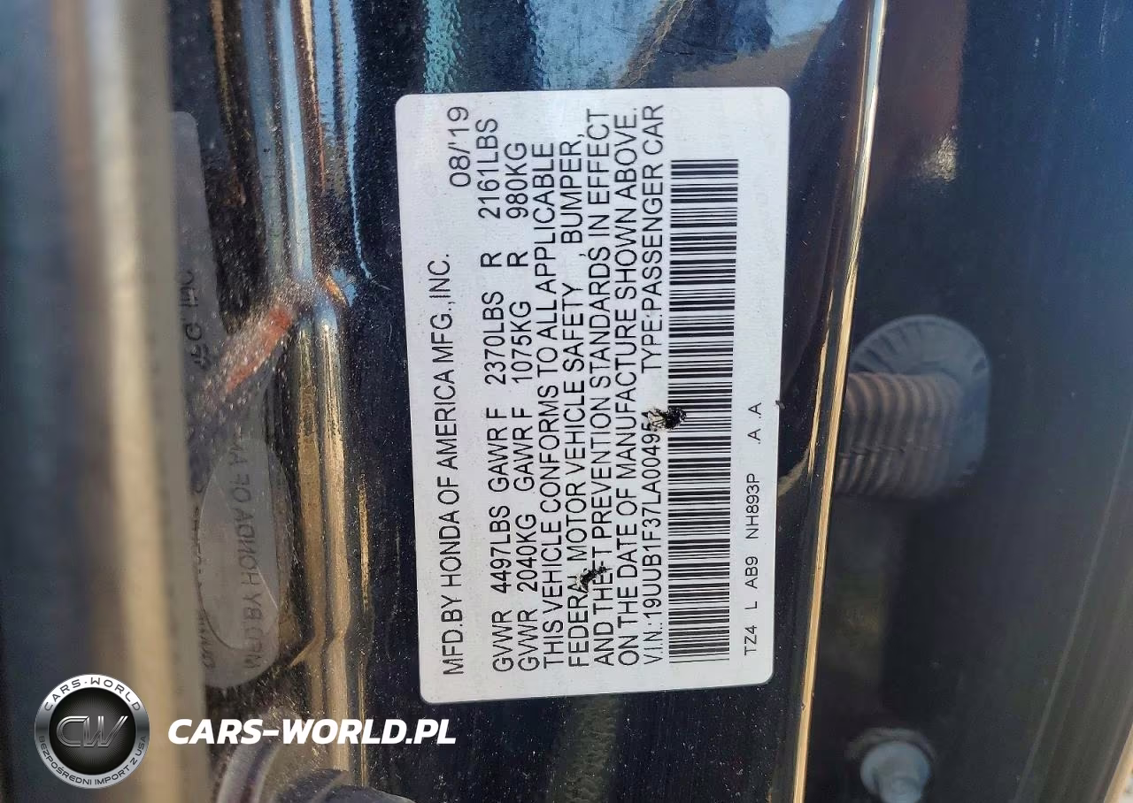 2020 Acura Tlx Type S VIN:19UUB1F37LA004954 - 13