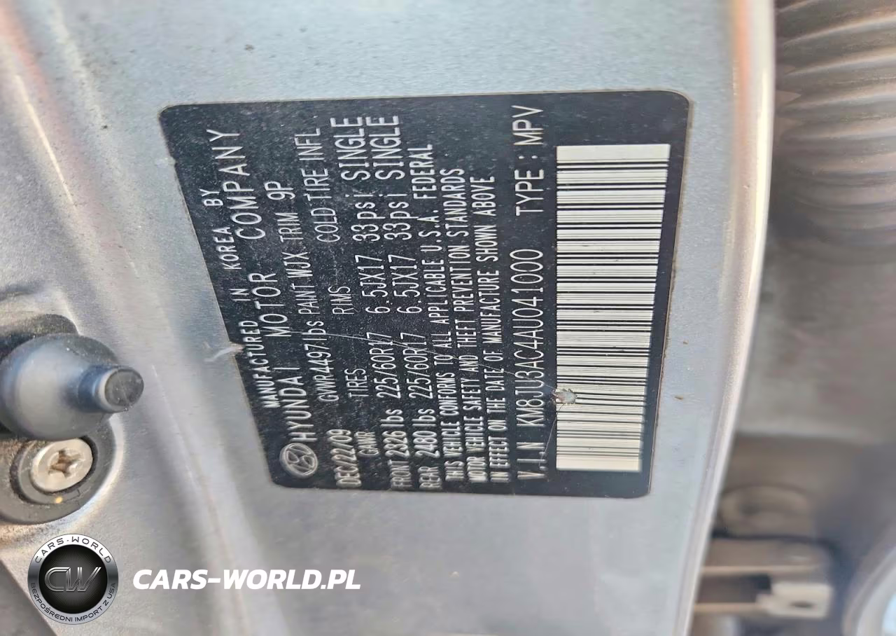 2010 Hyundai Tucson Gls VIN:KM8JU3AC4AU041000 - 13