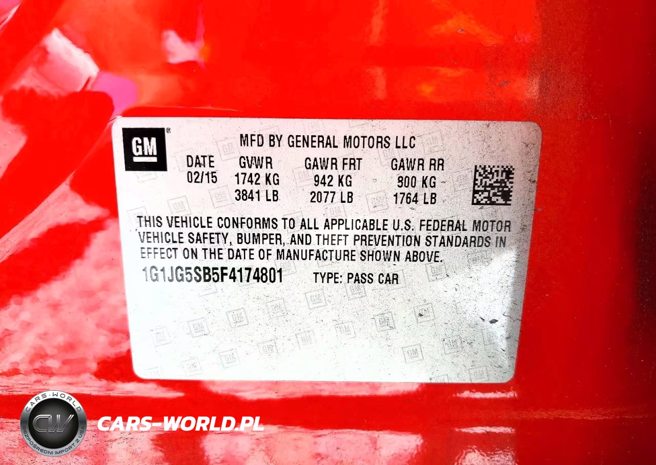 2015 Chevrolet Sonic Rs VIN:1G1JG5SB5F4174801 - 12