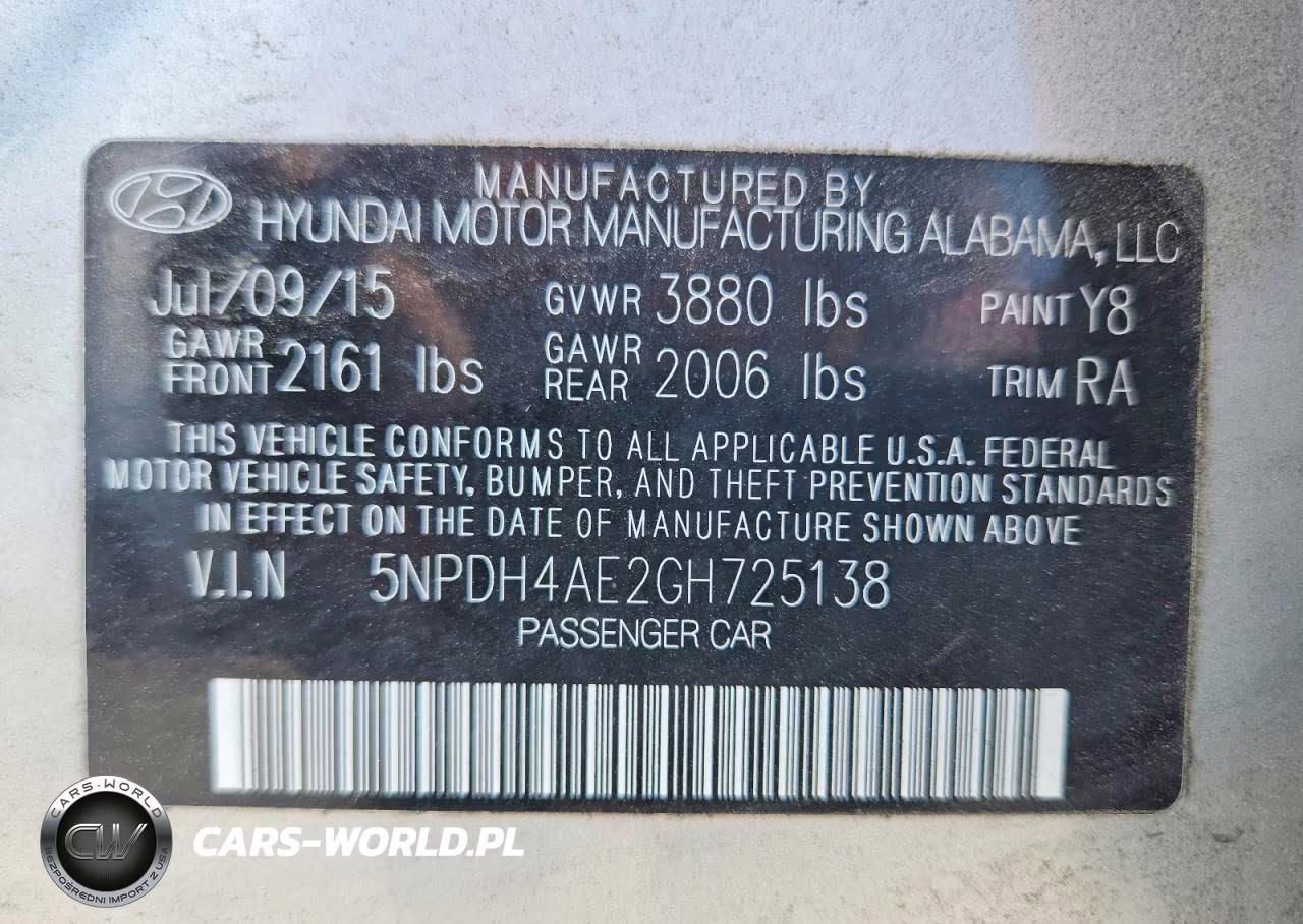 2016 Hyundai Elantra Se VIN:5NPDH4AE2GH725138 - 12