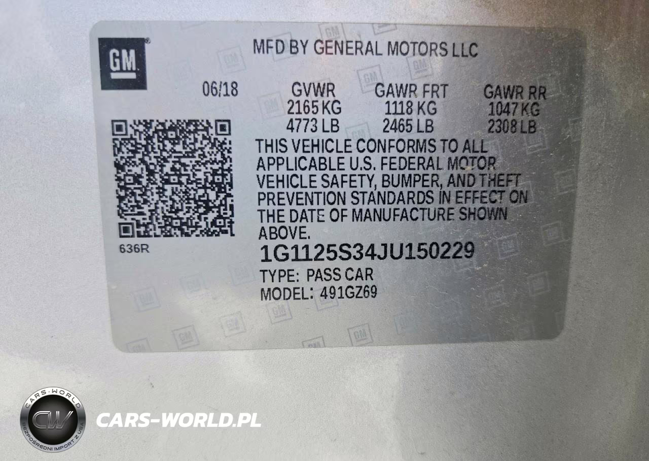 2018 Chevrolet Impala Premier VIN:1G1125S34JU150229 - 12