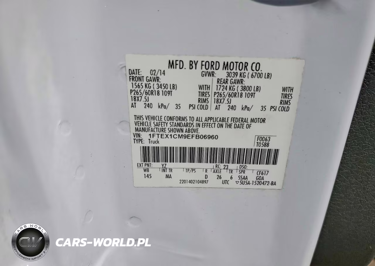 2014 Ford F150 Super Cab VIN:1FTEX1CM9EFB06960 - 12