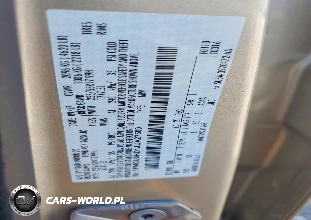 2018 Ford Escape Sel VIN:1FMCU0HD1JUA27500 - 12