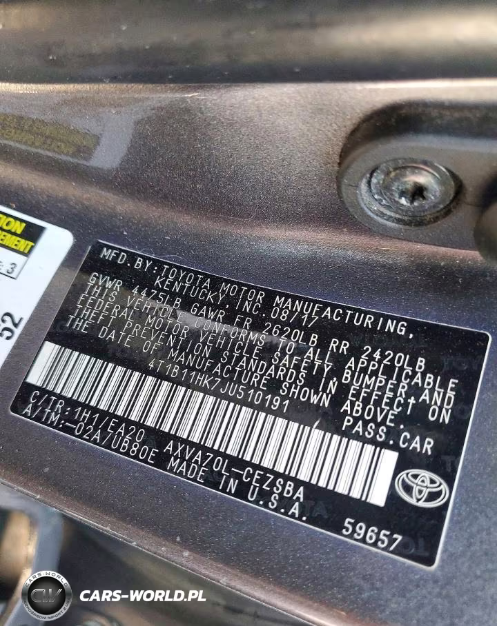 2018 Toyota Camry Se VIN:4T1B11HK7JU510191 - 12