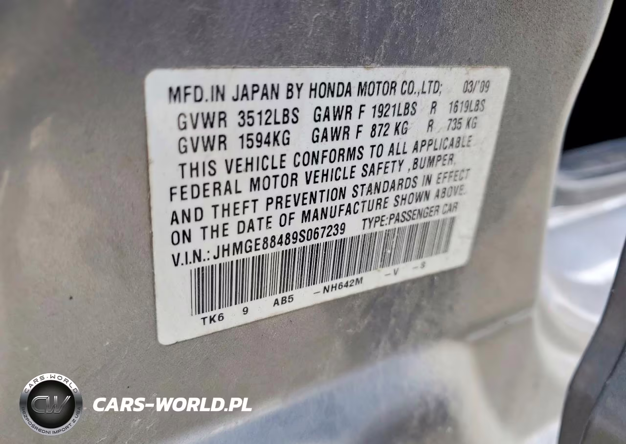 2009 Honda Fit Sport VIN:JHMGE88489S067239 - 14