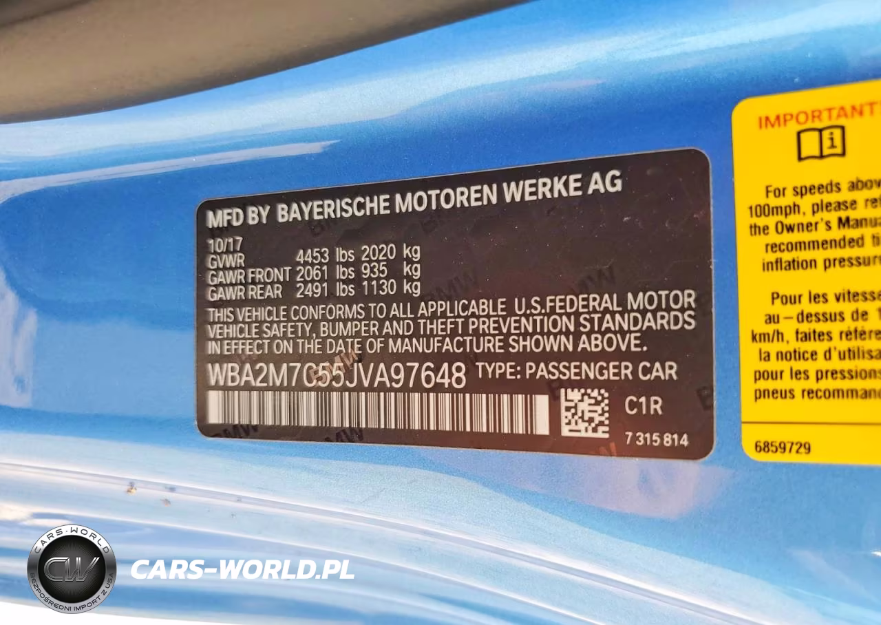 2018 BMW 230I VIN:WBA2M7C55JVA97648 - 13