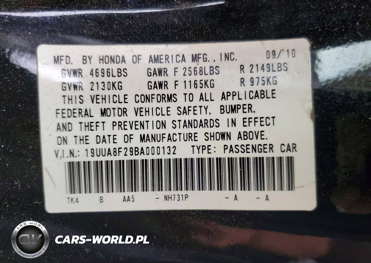 2011 Acura Tl VIN:19UUA8F29BA000132 - 12
