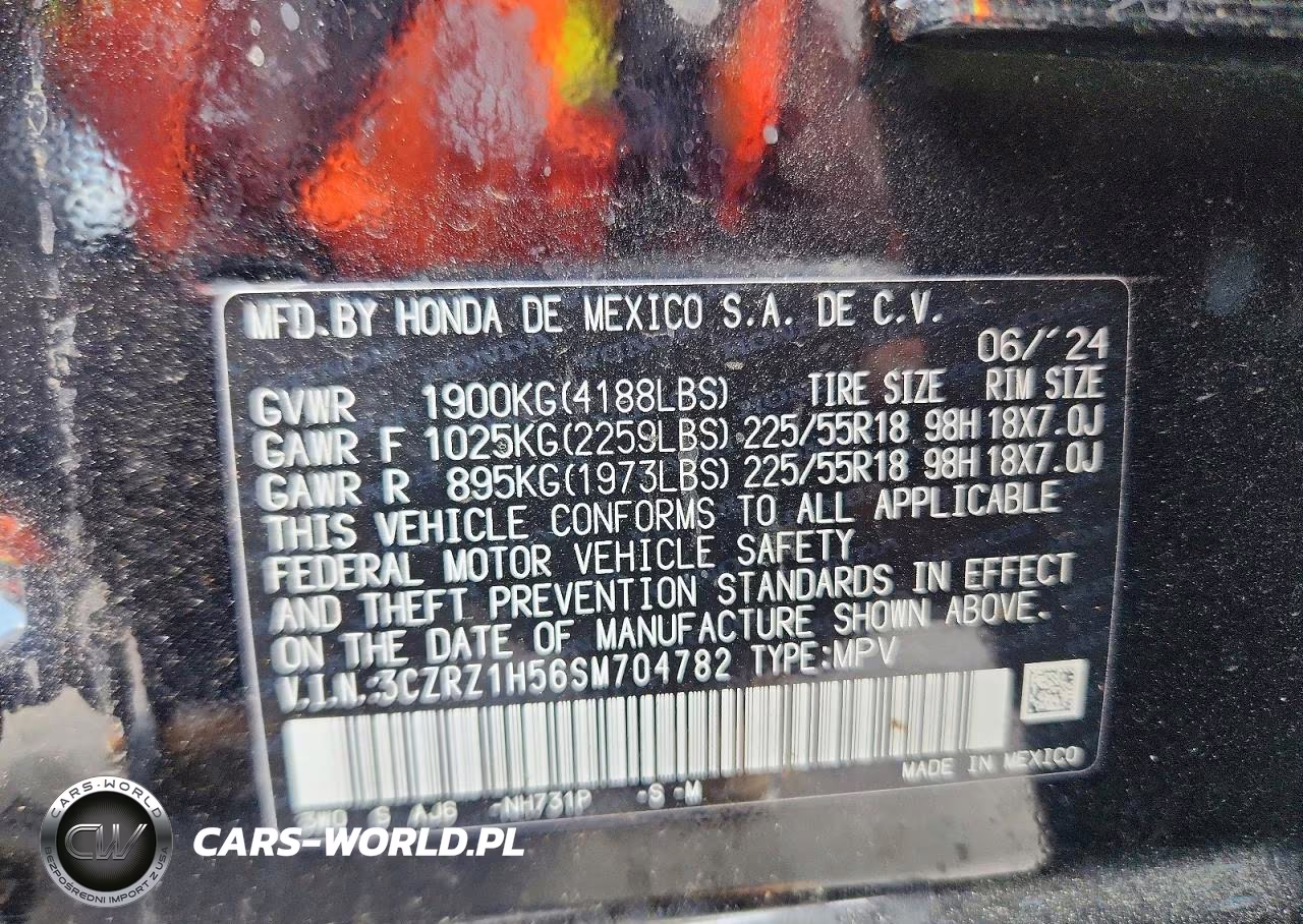 2025 Honda Hr-V Sport VIN:3CZRZ1H56SM704782 - 13