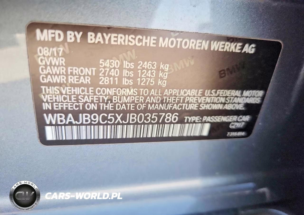2018 BMW M550Xi VIN:WBAJB9C5XJB035786 - 12