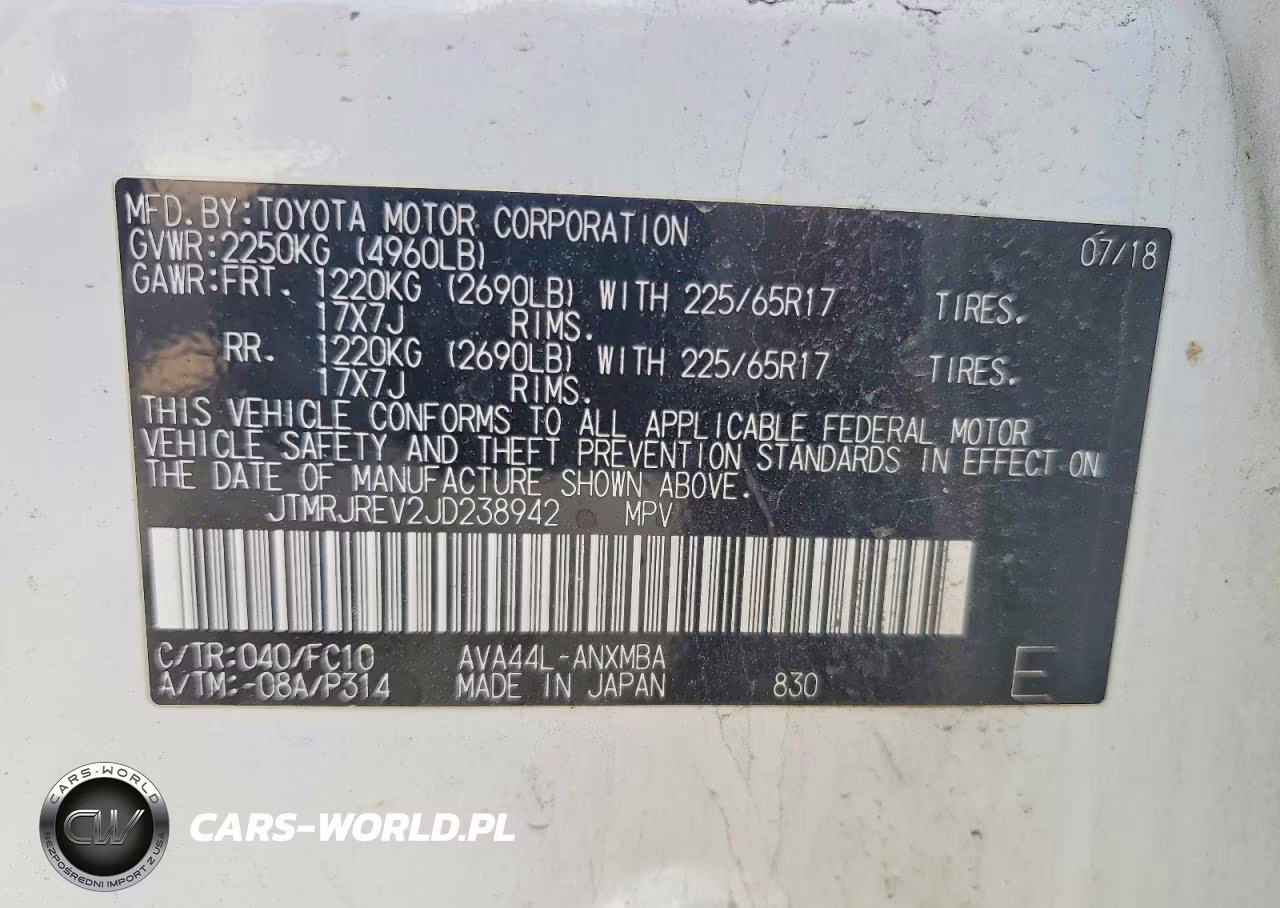 2018 Toyota Rav4 Hybrid Xle VIN:JTMRJREV2JD238942 - 14