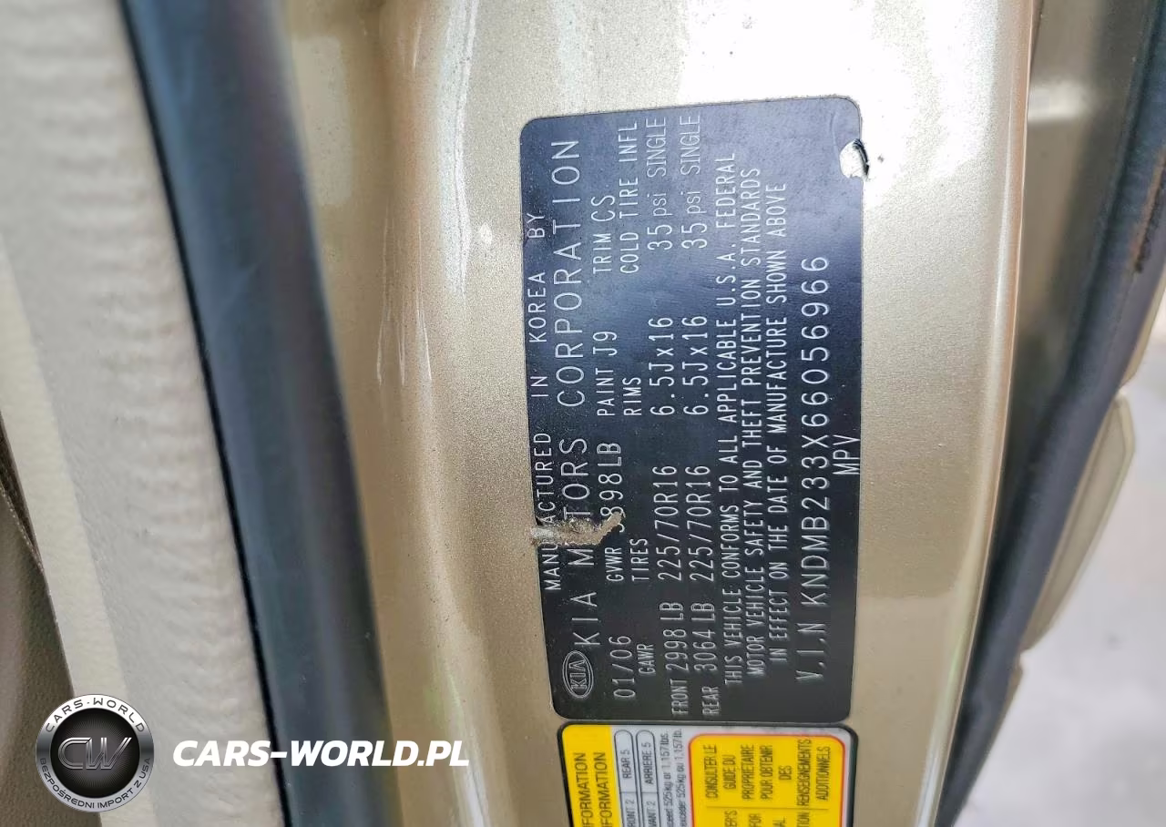 2006 Kia Sedona Lx VIN:KNDMB233X66056966 - 13