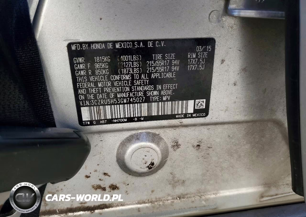 2016 Honda Hr-V Ex VIN:3CZRU5H53GM745027 - 13