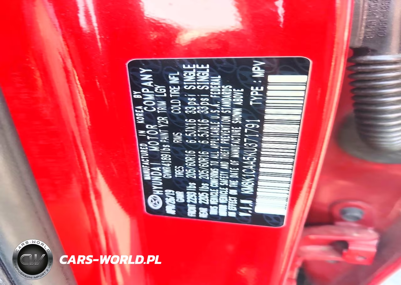 2019 Hyundai Kona Se VIN:KM8K1CAA5KU371791 - 13
