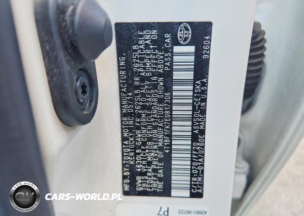 2014 Toyota Camry Se VIN:4T1BF1FK7EU817306 - 12