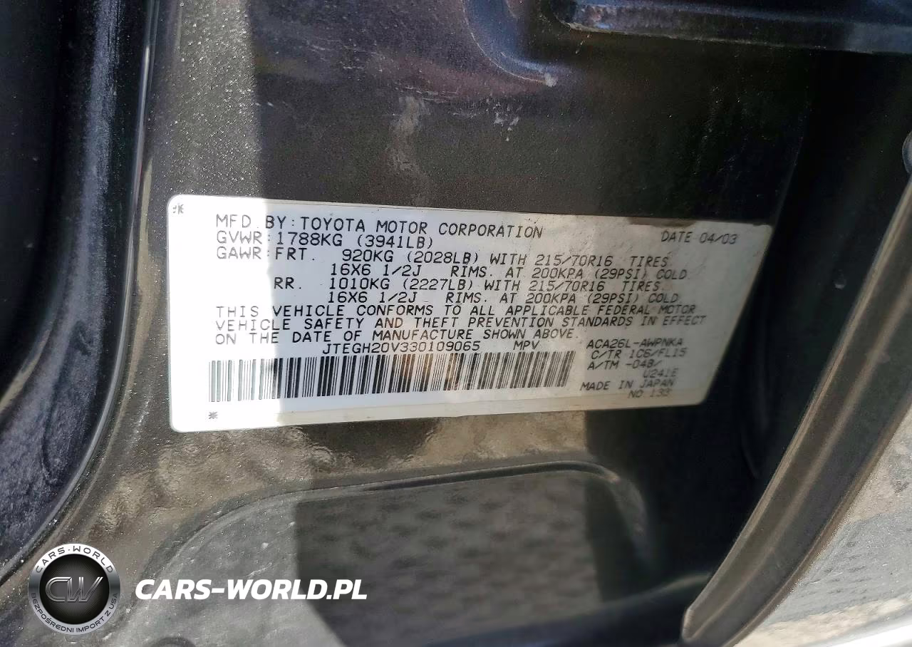 2003 Toyota Rav4 Base VIN:JTEGH20V330109065 - 13