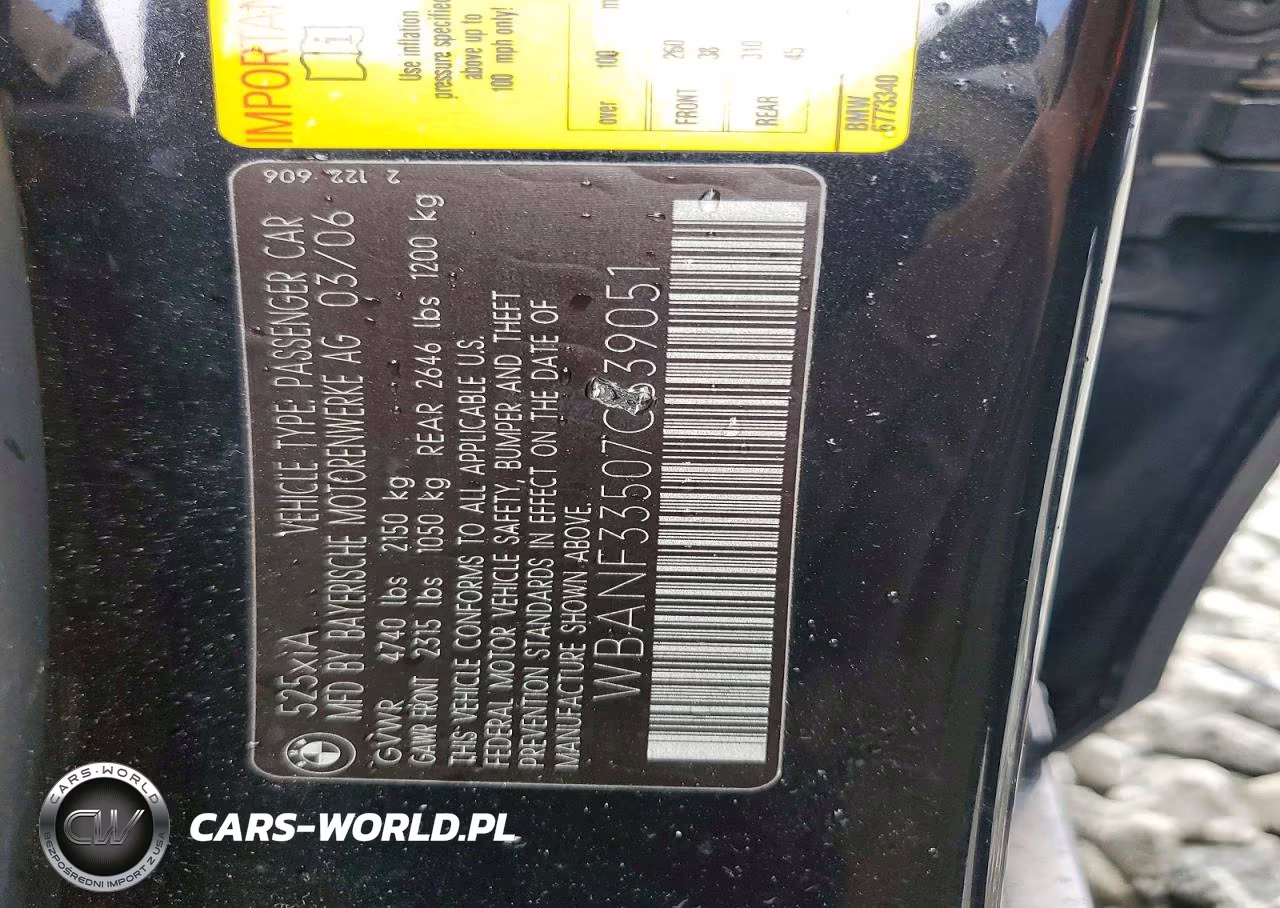 2007 BMW 525 Xi VIN:WBANF33507CS39051 - 12