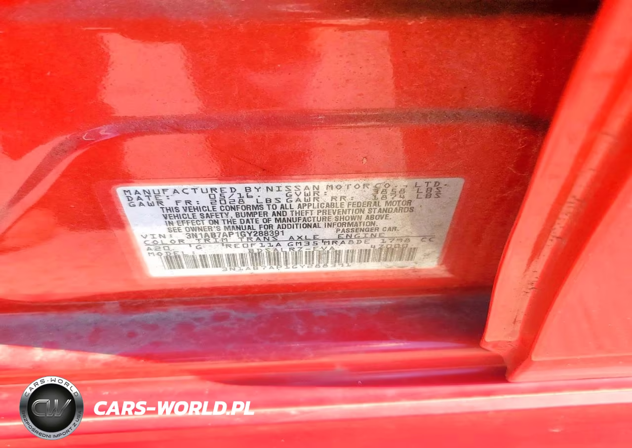 2016 Nissan Sentra Sr VIN:3N1AB7AP1GY288391 - 12