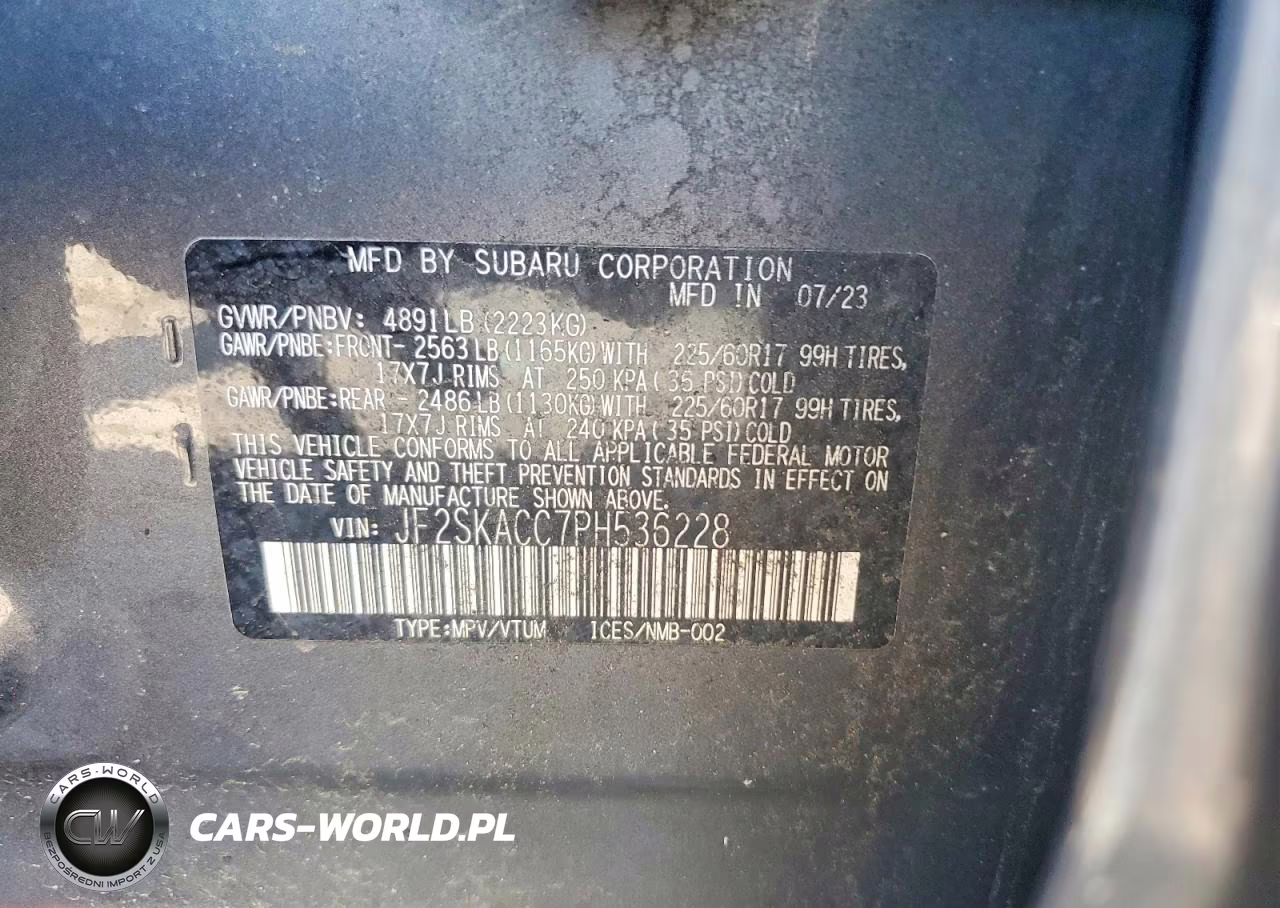 2023 Subaru Forester VIN:JF2SKACC7PH536228 - 13