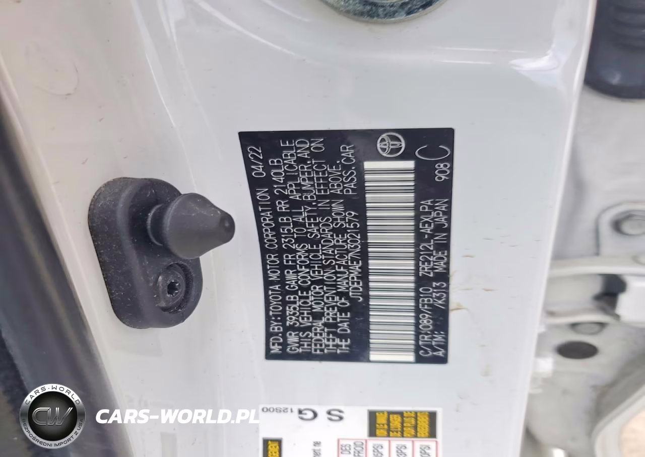 2022 Toyota Corolla Le VIN:JTDEPMAE7N3021579 - 12