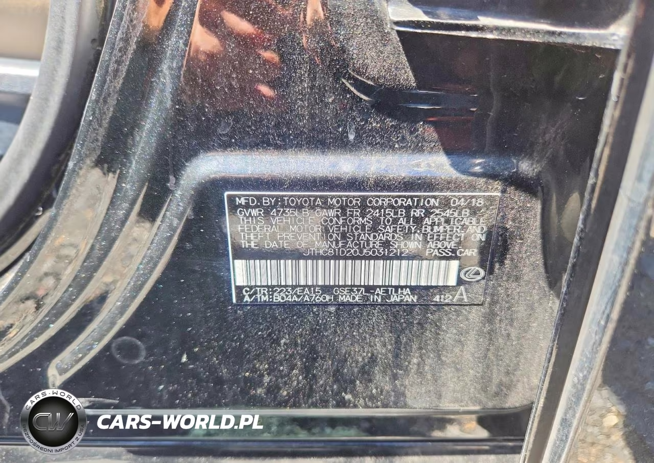 2018 Lexus Is 300 VIN:JTHC81D20J5031212 - 12