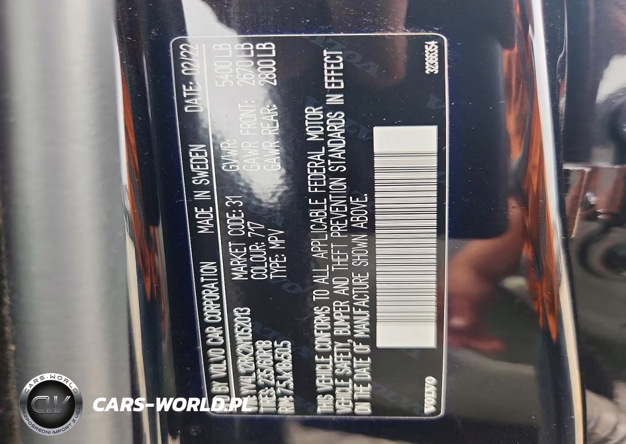 2022 Volvo Xc60 B5 Momentum VIN:YV4L12RK2N1052013 - 13