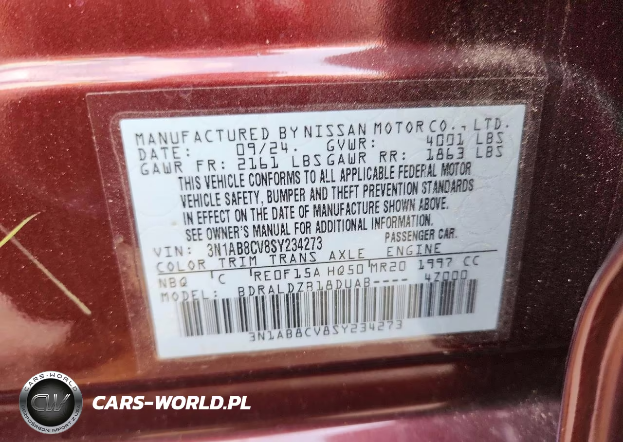 2025 Nissan Sentra Sv VIN:3N1AB8CV8SY234273 - 12