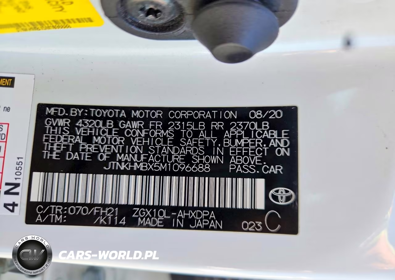 2021 Toyota C-Hr Le VIN:JTNKHMBX5M1096688 - 13