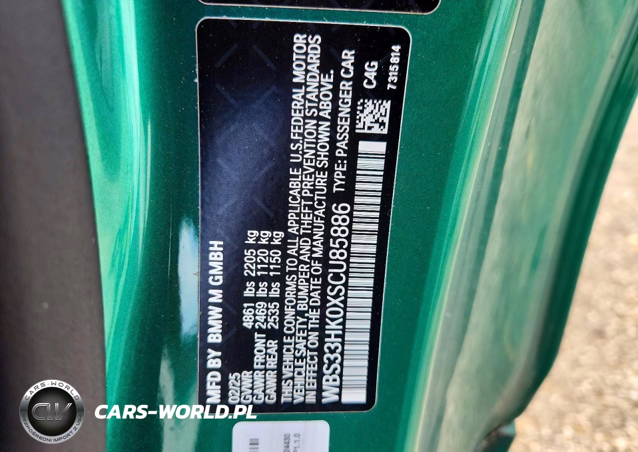 2025 BMW M4 Competition VIN:WBS33HK0XSCU85886 - 12