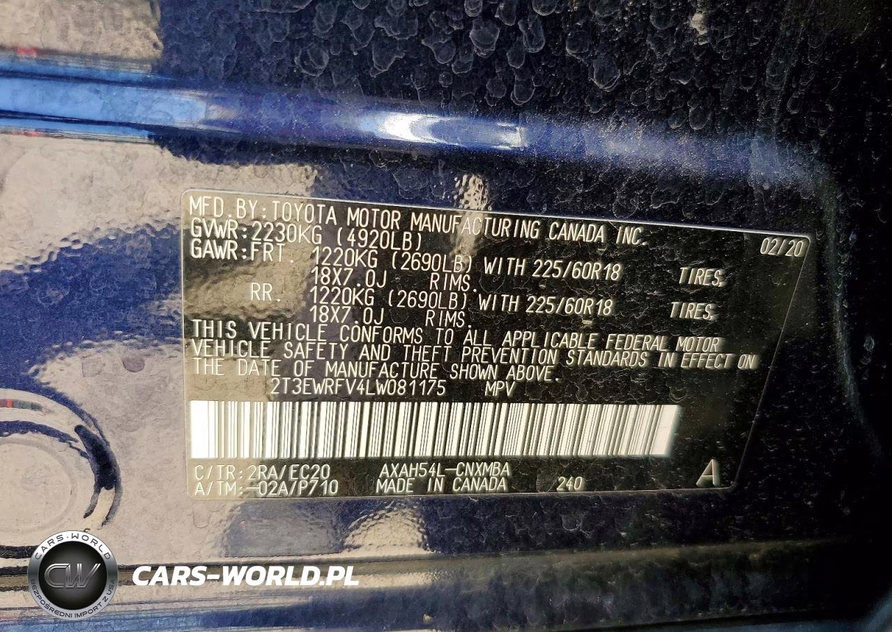 2020 Toyota Rav4 Xse VIN:2T3EWRFV4LW081175 - 13