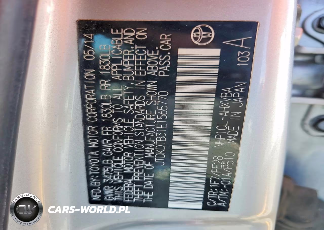 2014 Toyota Prius C One VIN:JTDKDTB31E1565770 - 12